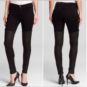 James Jeans Dietrich Jeather Thigh High Skinny Jeans Black Twiggy Women’s Size 4